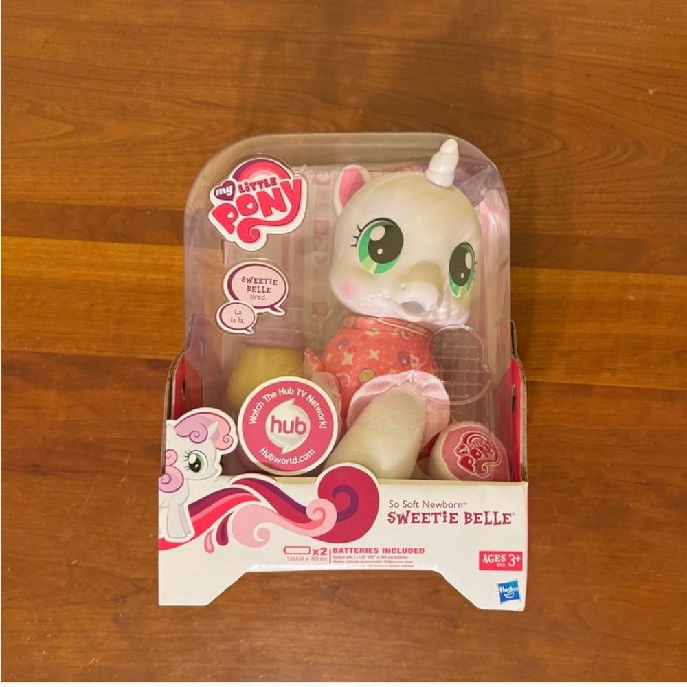 2010 My Little Pony Sweetie Belle Unicorn Infant baby talking toy New In Box - Picture 2 of 6